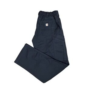 Carhartt Cargo Pants Women Small Black C56418 Ripstop Scrub Workwear 30x30